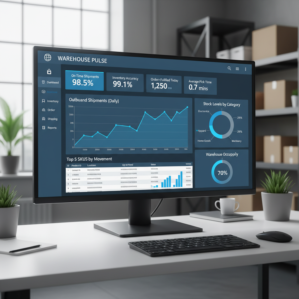 Warehouse management dashboard